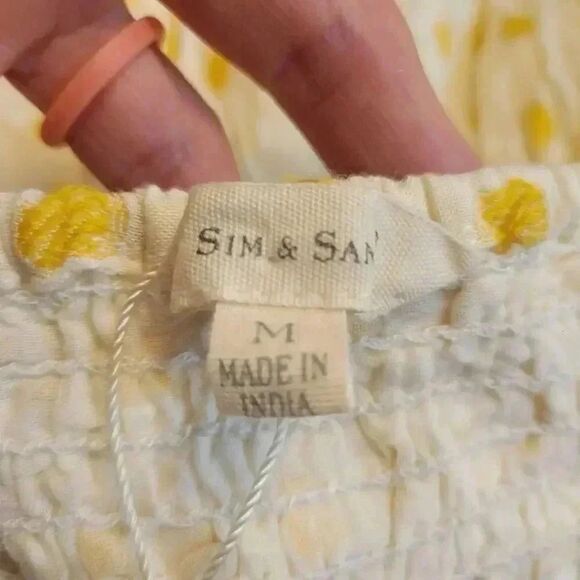 Sim & Sam Women's Ivory & Yellow Polka-dot Sundress NEW - Picture 12 of 14